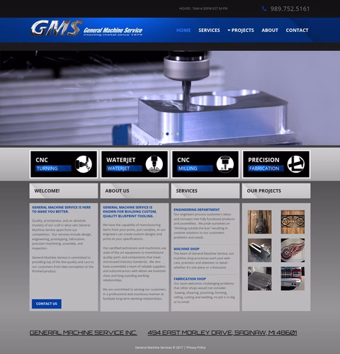 General-Machine-Services Homepage 1440px
