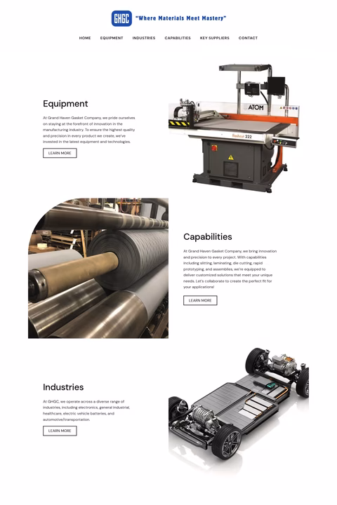 Grand-Haven-Gasket-Company Homepage 1440px