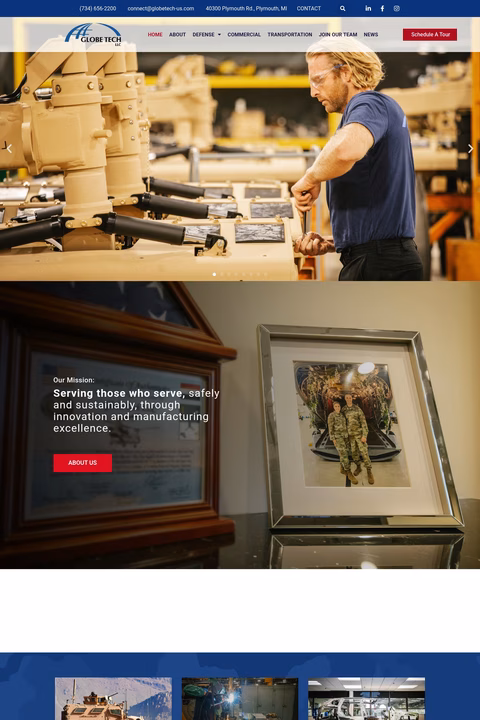 Globe-Tech Homepage 1440px