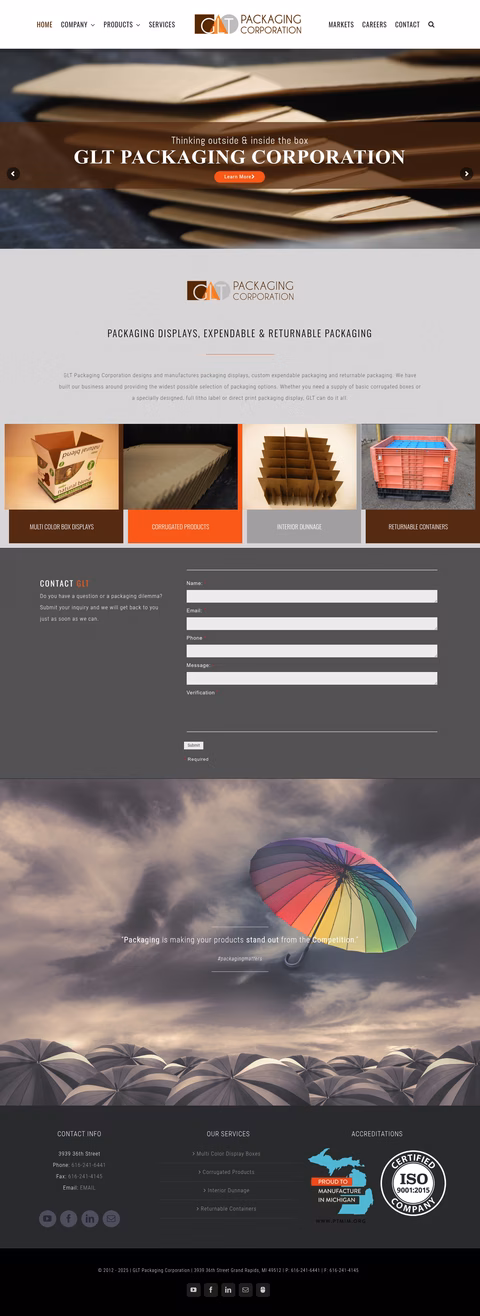 Glt-Packaging Homepage 1440px