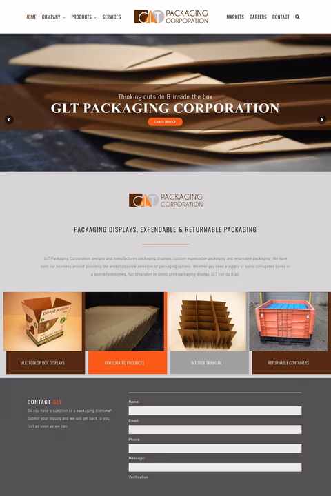 Glt-Packaging Homepage 1440px