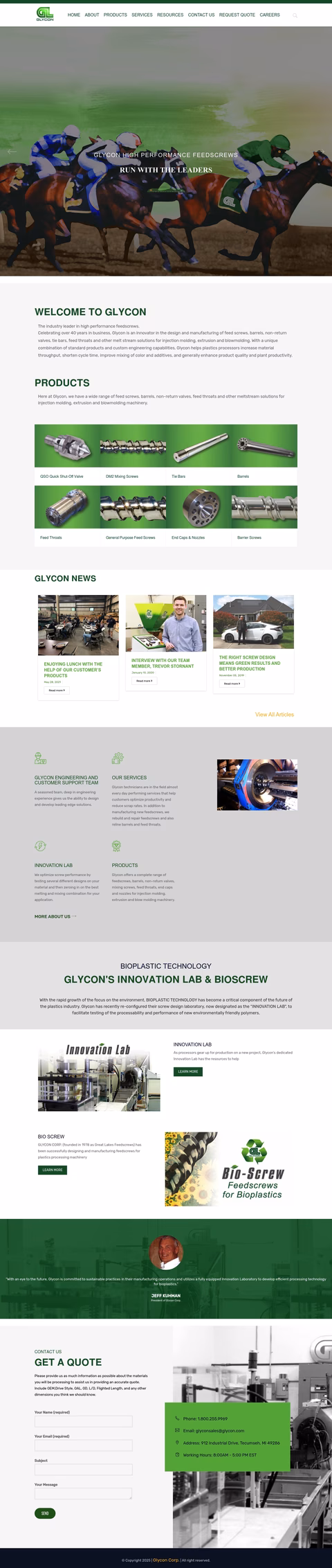 Glycon Homepage 1440px