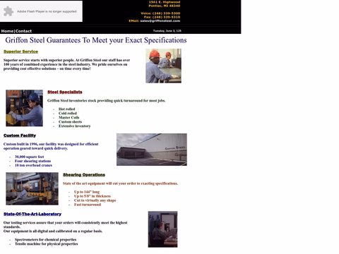 Griffon-Steel Homepage 1440px