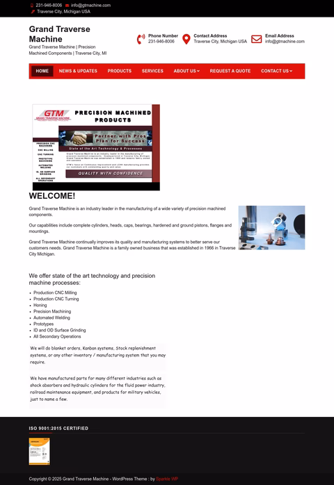 Grand-Traverse-Machine-Company Homepage 1440px