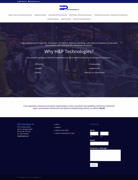 H-P-Technologies Homepage 1440px