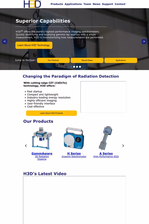 H3D-Inc Homepage 1440px