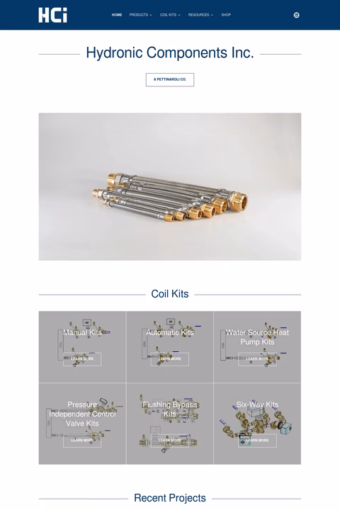 Hydronic-Components-Inc Homepage 1440px