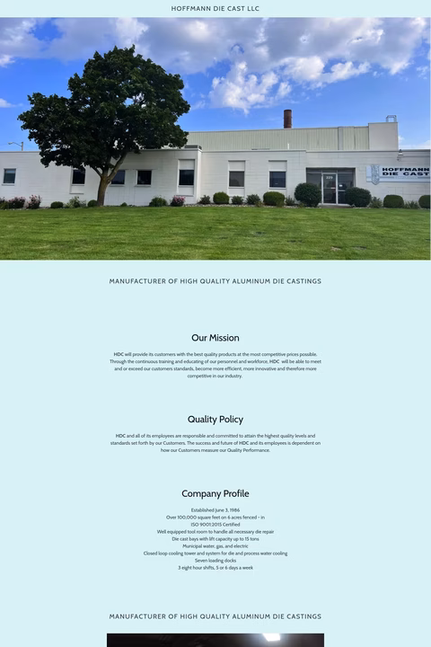 Hoffmann-Die-Cast Homepage 1440px