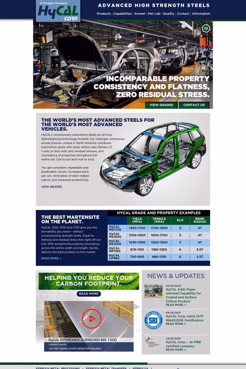Hycal-Corporation Homepage 1440px