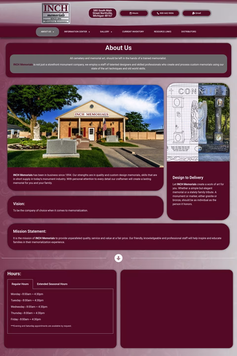 Inch-Memorials Homepage 1440px