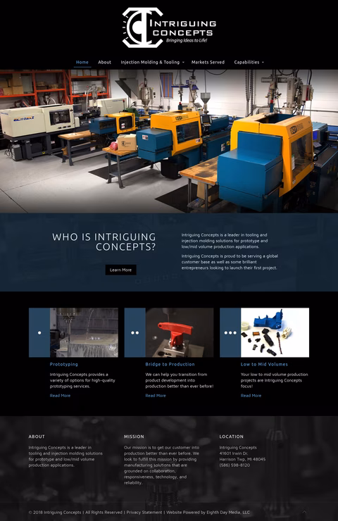 Intriguing-Concepts Homepage 1440px