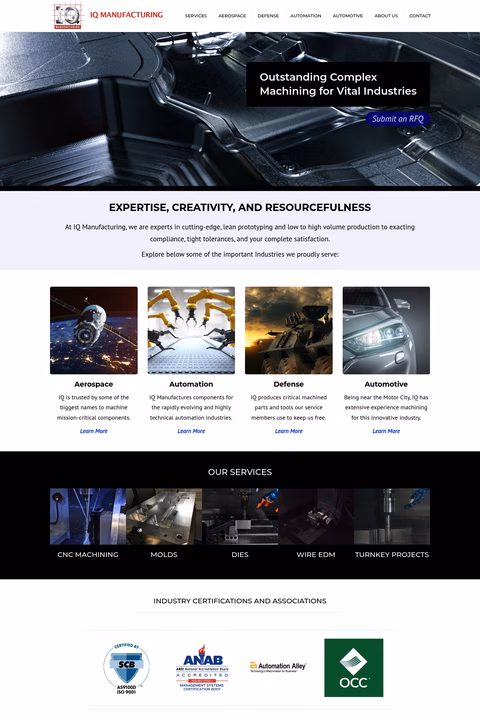 Iq-Manufacturing Homepage 1440px