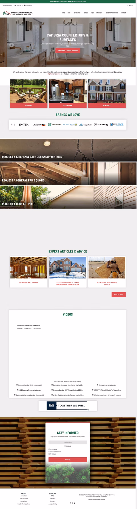 Iversons-Lumber-Company Homepage 1440px