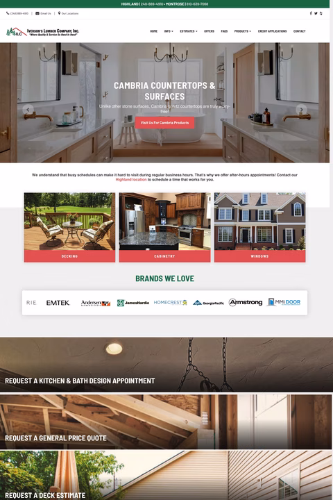 Iversons-Lumber-Company Homepage 1440px