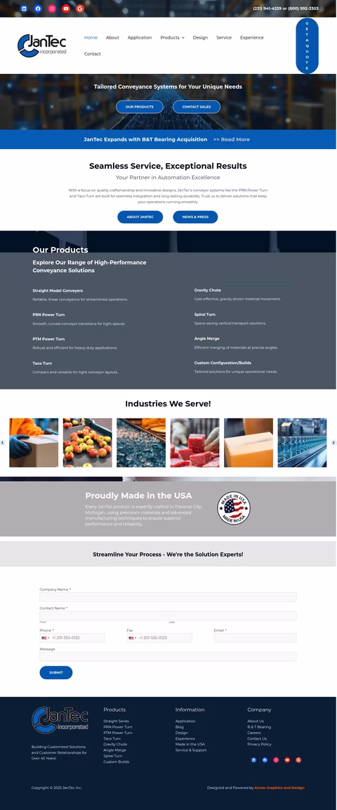 Jantec Homepage 1440px