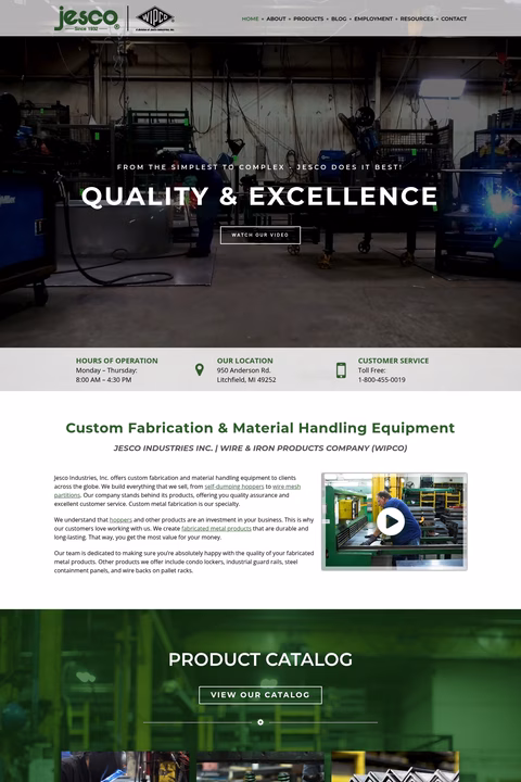 Jesco-Industries Homepage 1440px