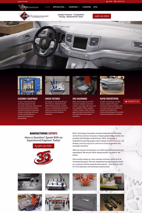 Ideal-Technology Homepage 1440px