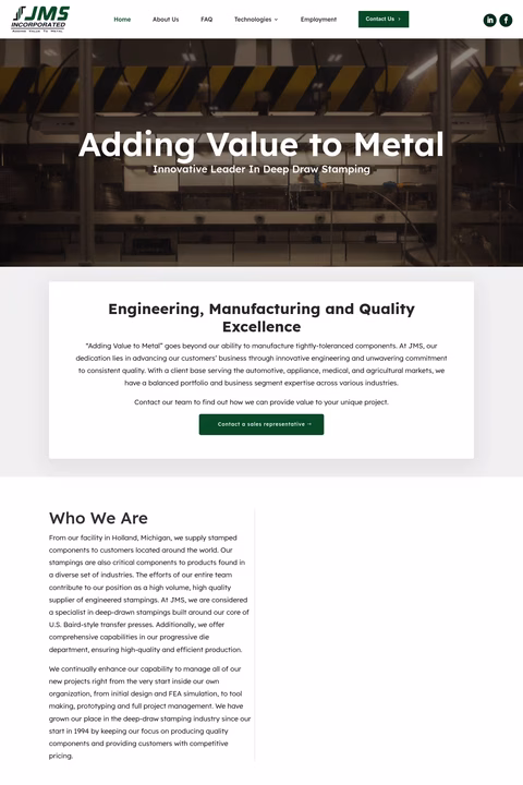 Jms-Incorporated Homepage 1440px