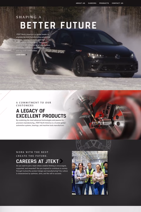 Jtekt-North-America-Corporation Homepage 1440px