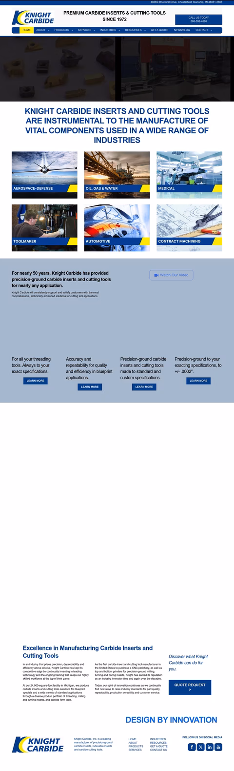 Knight-Carbide Homepage 1440px