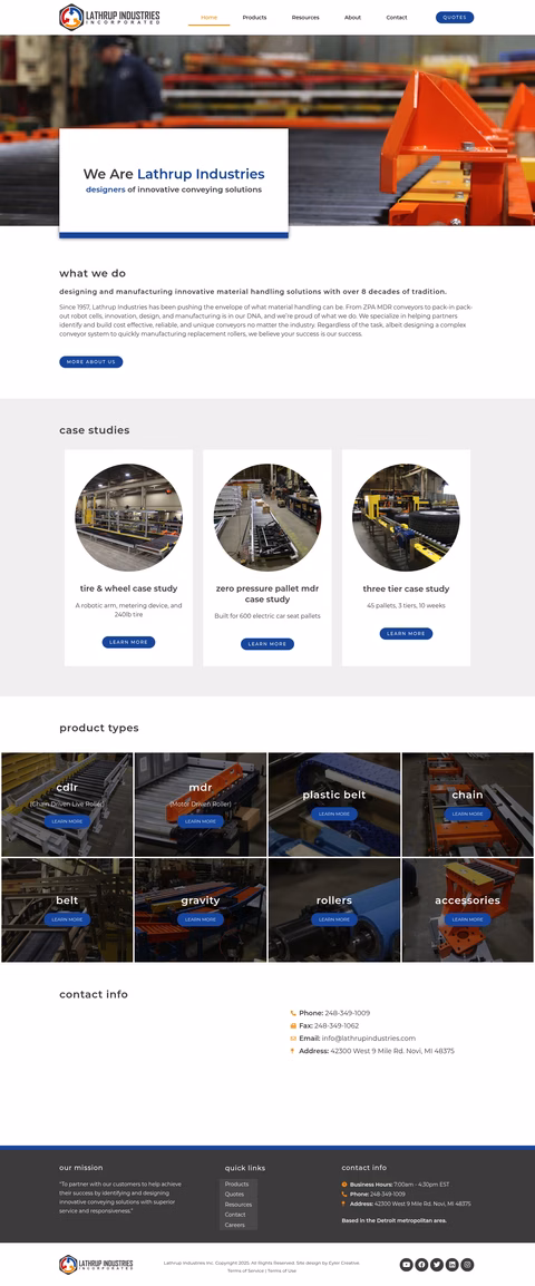 Lathrup-Industries Homepage 1440px