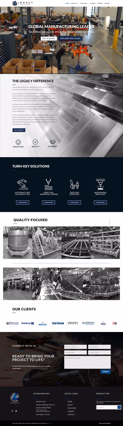 Legacy-Industries Homepage 1440px