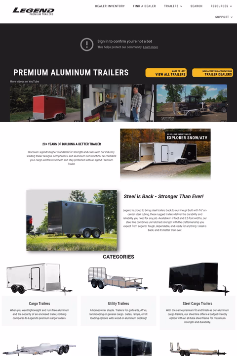 Legend-Manufacturing Homepage 1440px