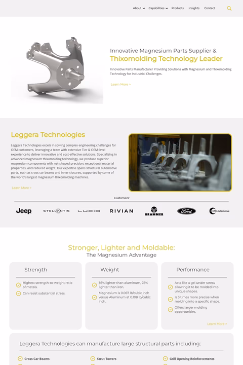 Leggera-Technologies Homepage 1440px