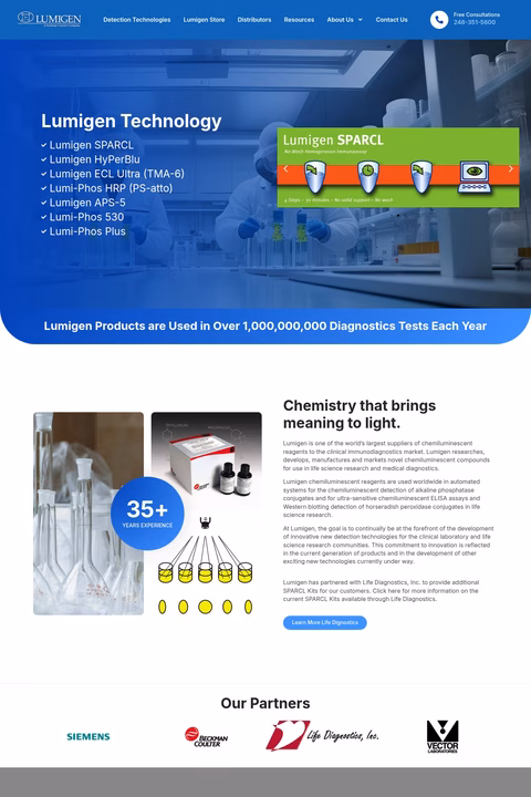 Lumigen Homepage 1440px