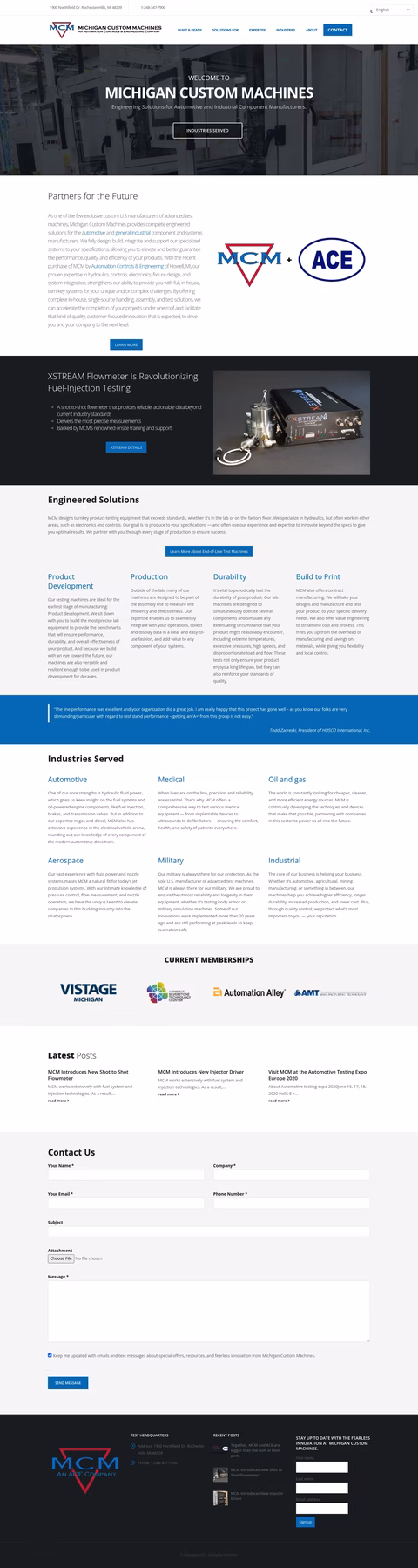 Michigan-Custom-Machines Homepage 1440px