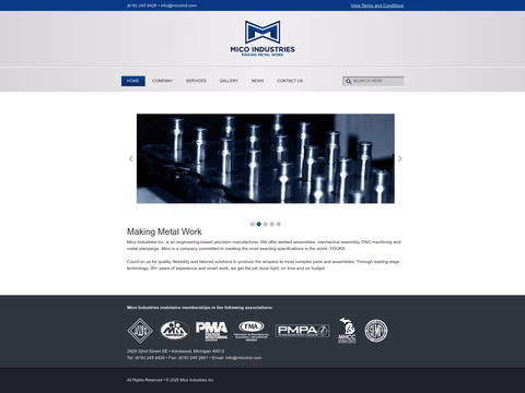 Mico-Industries Homepage 1440px