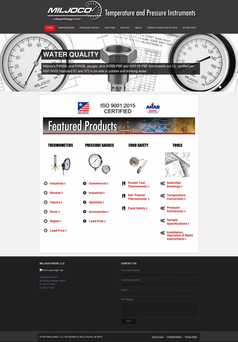 Miljoco-Corporation Homepage 1440px