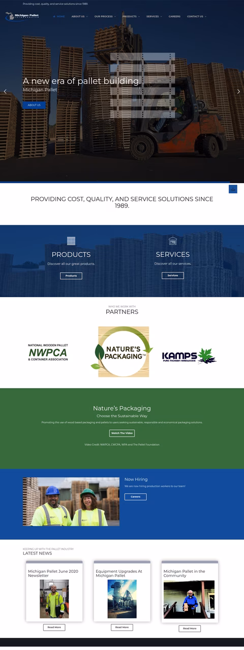 Michigan-Pallet Homepage 1440px