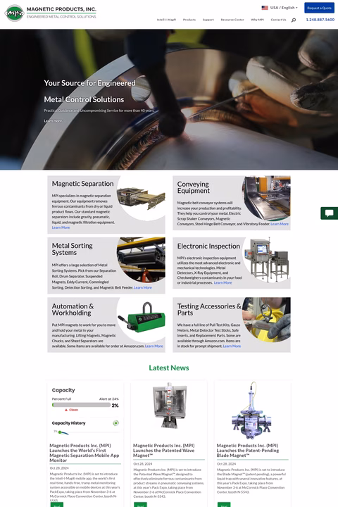 Magnetic-Products-Inc Homepage 1440px