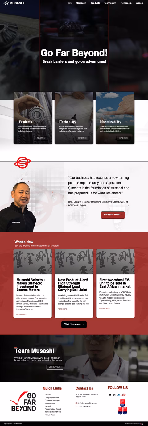 Musashi-Auto-Parts Homepage 1440px