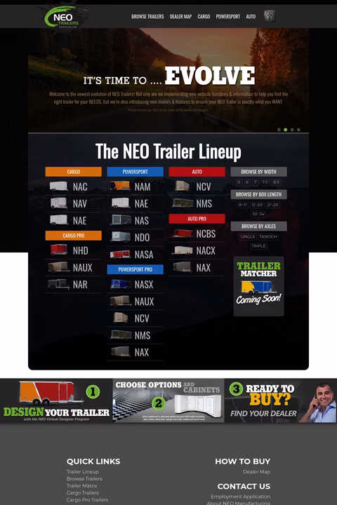 Neo-Trailers Homepage 1440px