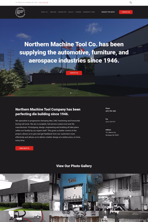 Northern-Machine-Tool Homepage 1440px