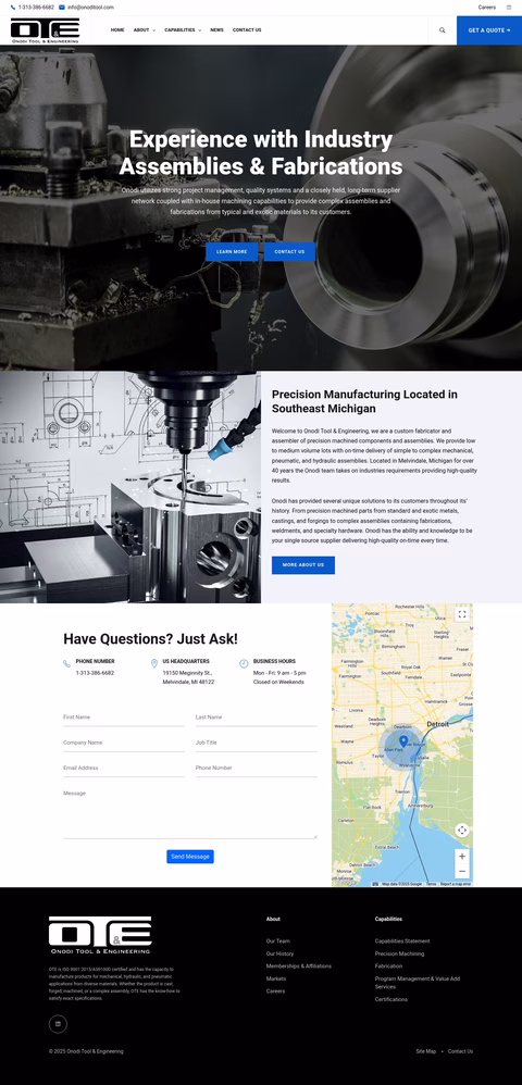 Onodi-Tool-Engineering Homepage 1440px