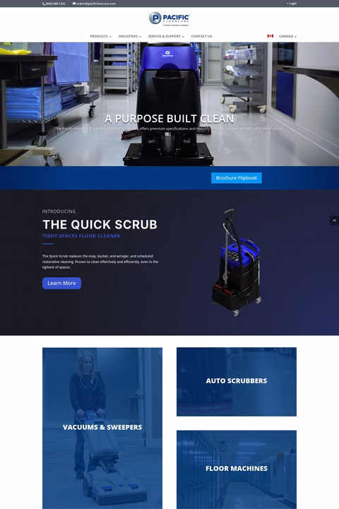 Pacific-Floorcare Homepage 1440px