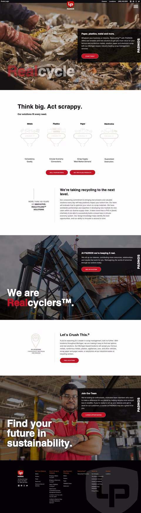 Padnos Homepage 1440px