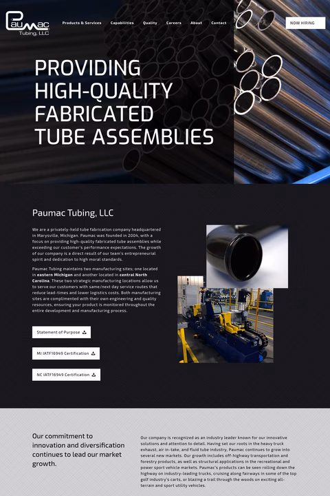 Paumac-Tubing Homepage 1440px
