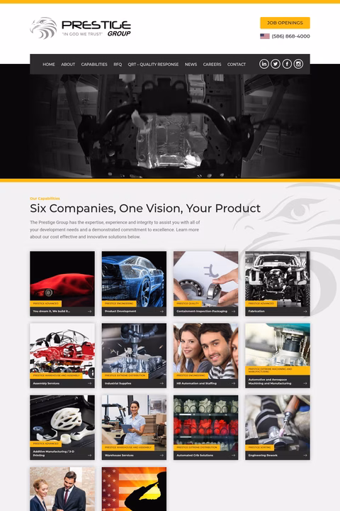 Prestige-Group Homepage 1440px