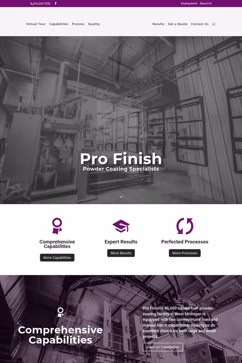 Pro-Finish-Powder-Coating Homepage 1440px