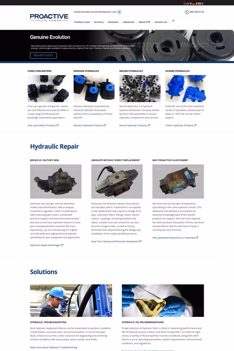 Proactive-Fluid-Power Homepage 1440px