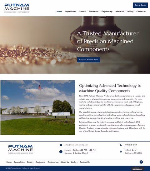 Putnam-Machine-Products Homepage 1440px