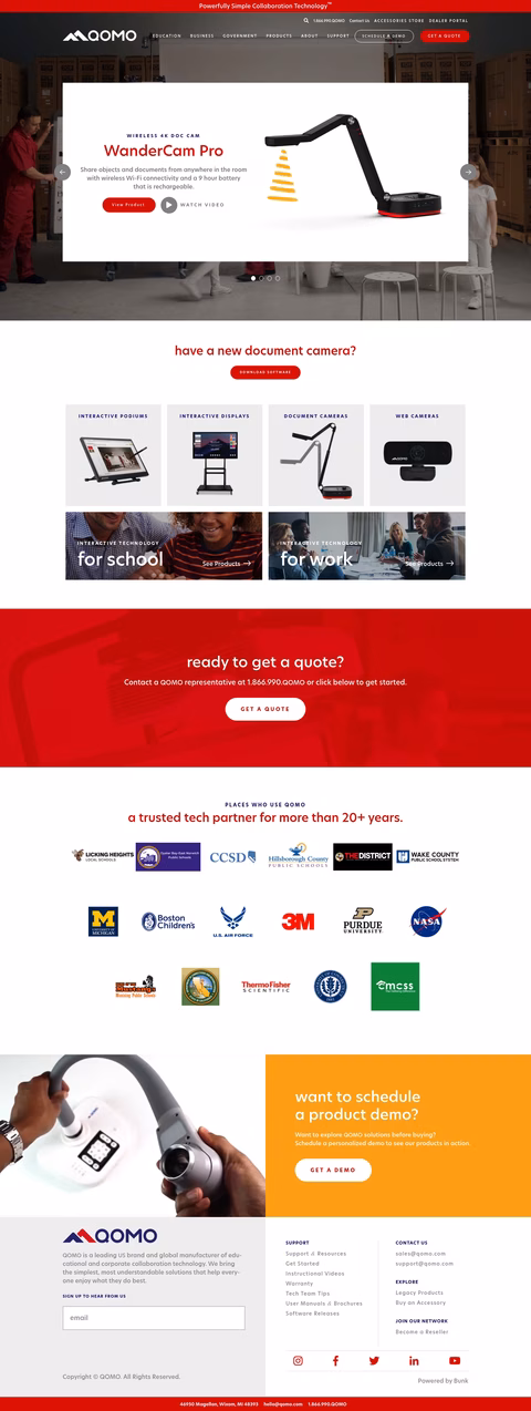 Qomo-Hitevision Homepage 1440px