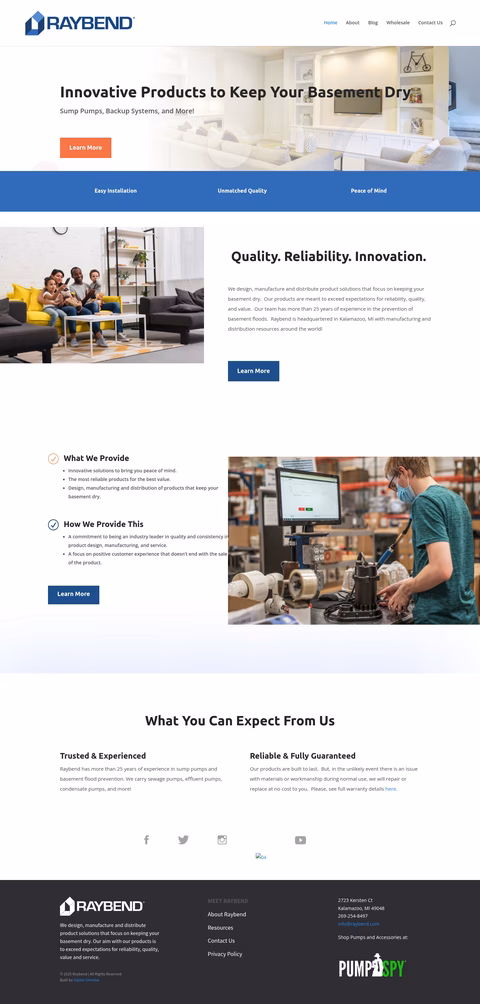 Raybend Homepage 1440px