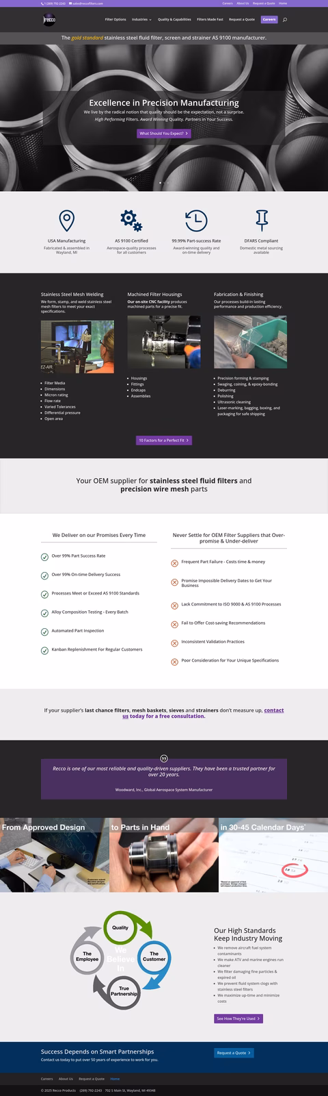 Recco-Products Homepage 1440px