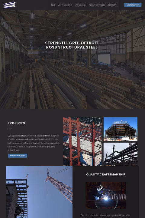 Ross-Structural-Steel Homepage 1440px