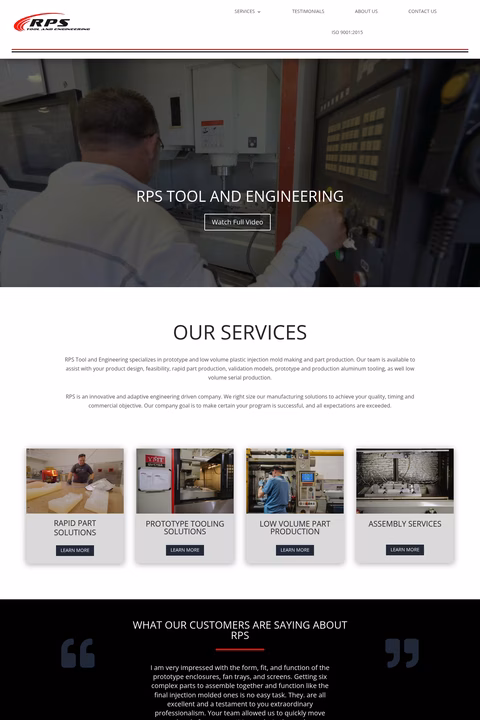Rps-Tool-Engineering Homepage 1440px